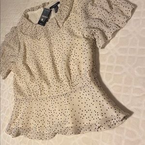 Polka Dot Chiffon Top